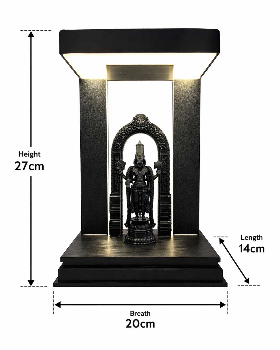 Venkatesha Balaji Idol by EPICWORKS (with backlamp & base)
