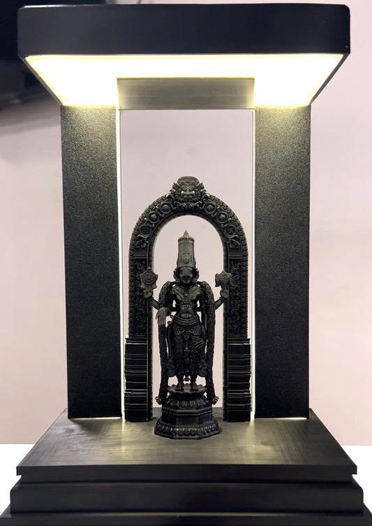Venkateshwara Balaji Idol | 3D PRINTED | with Back Lamp & Base